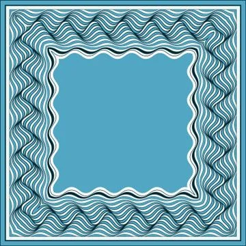 Vector abstract border with distortion effect. Illustrazione stock