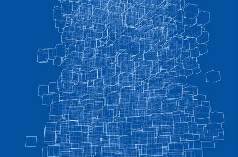 Vector abstract boxes background 스톡 일러스트
