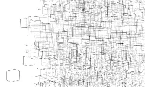 Vector abstract boxes background Illustrazione stock
