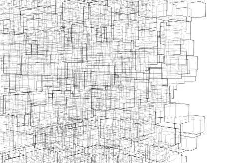 Vector abstract boxes background Stock Illustration