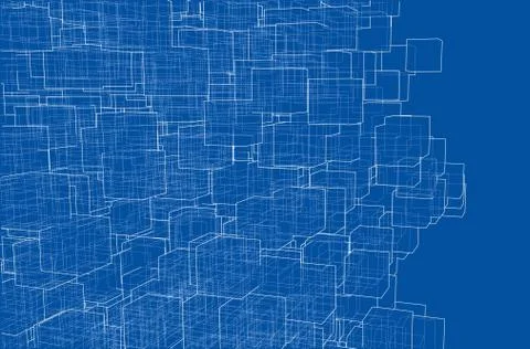 Vector abstract boxes background Illustrazione stock