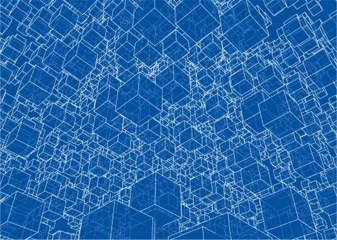 Vector abstract boxes background Stock Illustration