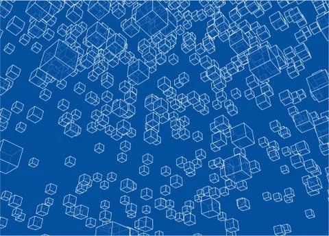 Vector abstract boxes background 스톡 일러스트