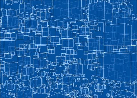 Vector abstract boxes background Illustrazione stock