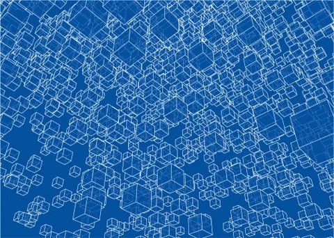 Vector abstract boxes background Illustrazione stock