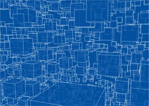 Vector abstract boxes background 스톡 일러스트