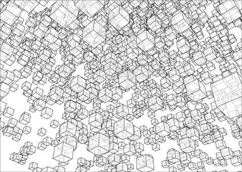 Vector abstract boxes background Stock Illustration