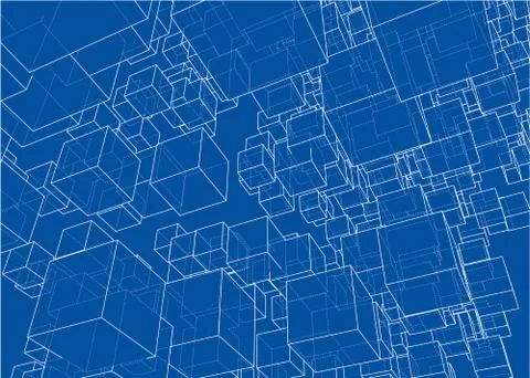 Vector abstract boxes background 스톡 일러스트