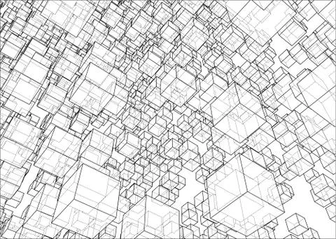 Vector abstract boxes background Illustrazione stock