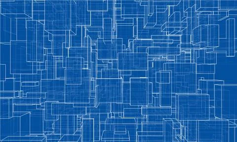 Vector abstract boxes background Stock Illustration