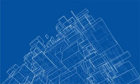 Vector abstract boxes background 스톡 일러스트