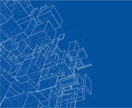 Vector abstract boxes background Stock Illustration