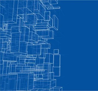 Vector abstract boxes background 스톡 일러스트