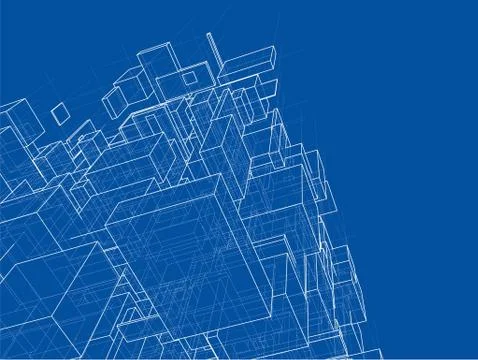 Vector abstract boxes background Illustrazione stock