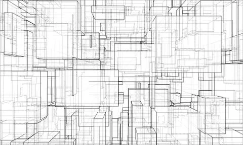 Vector abstract boxes background Illustrazione stock