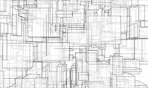 Vector abstract boxes background Stock Illustration