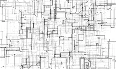 Vector abstract boxes background Illustrazione stock