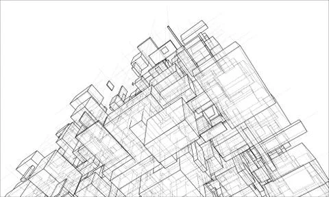 Vector abstract boxes background 스톡 일러스트