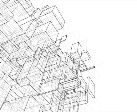 Vector abstract boxes background Illustrazione stock