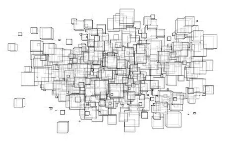 Vector abstract boxes background 스톡 일러스트