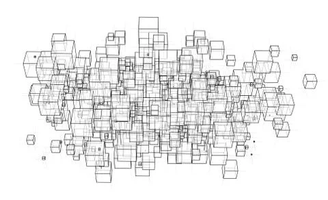 Vector abstract boxes background Illustrazione stock