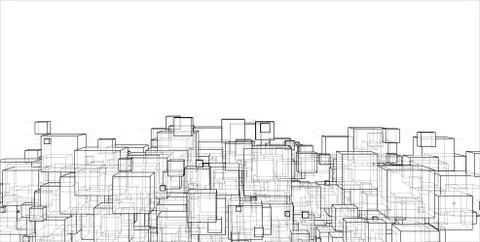 Vector abstract boxes background Stock Illustration