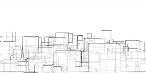 Vector abstract boxes background Stock Illustration