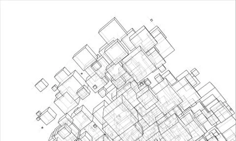 Vector abstract boxes background 스톡 일러스트