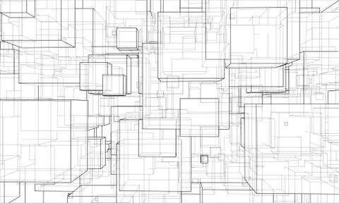 Vector abstract boxes background Stock Illustration