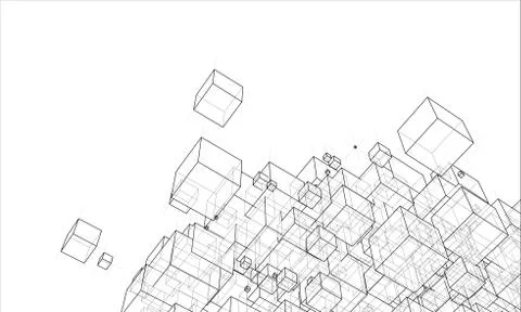 Vector abstract boxes background Illustrazione stock