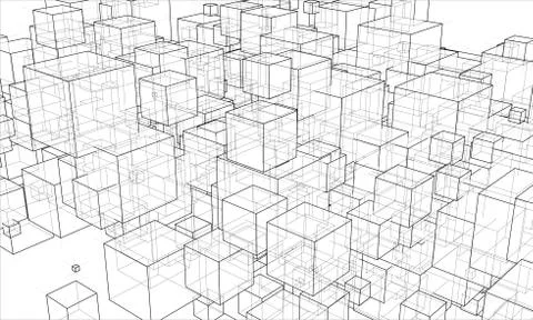 Vector abstract boxes background 스톡 일러스트