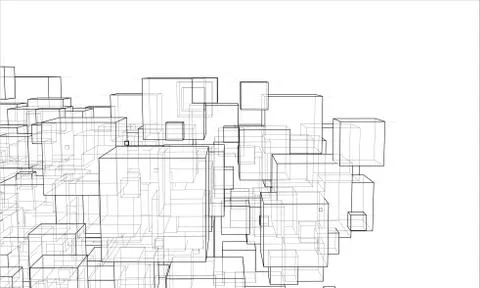 Vector abstract boxes background 스톡 일러스트