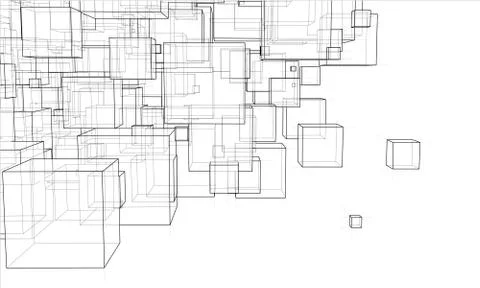 Vector abstract boxes background Stock Illustration