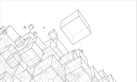 Vector abstract boxes background 스톡 일러스트