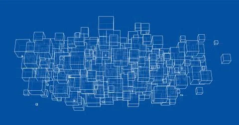 Vector abstract boxes background 스톡 일러스트