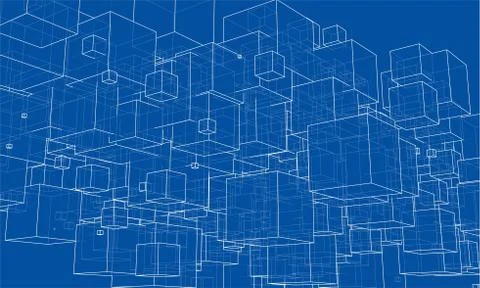 Vector abstract boxes background 스톡 일러스트