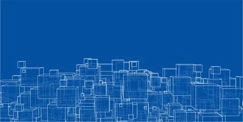 Vector abstract boxes background 스톡 일러스트