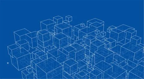 Vector abstract boxes background 스톡 일러스트