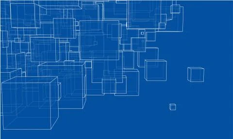 Vector abstract boxes background 스톡 일러스트