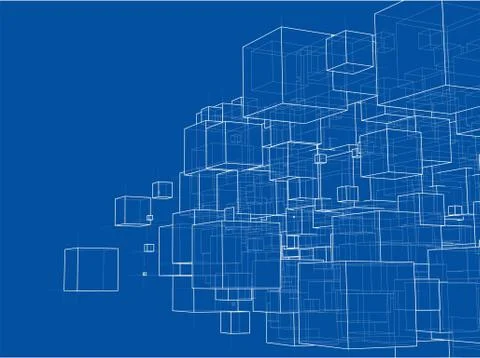 Vector abstract boxes background 스톡 일러스트