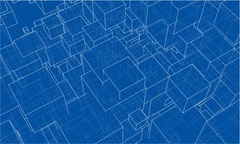 Vector abstract boxes background Stock Illustration