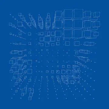 Vector abstract boxes background 스톡 일러스트