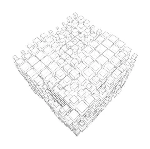 Vector abstract boxes background Stock Illustration