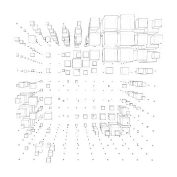 Vector abstract boxes background Stock Illustration