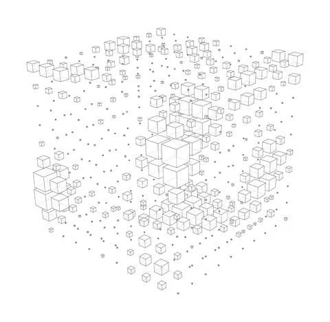 Vector abstract boxes background Stock Illustration