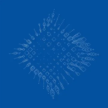 Vector abstract boxes background 스톡 일러스트