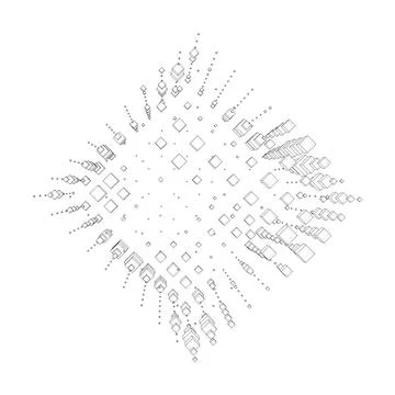 Vector abstract boxes background 스톡 일러스트