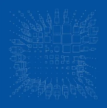 Vector abstract boxes background 스톡 일러스트