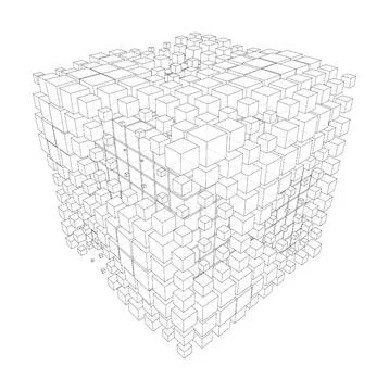 Vector abstract boxes background Stock Illustration