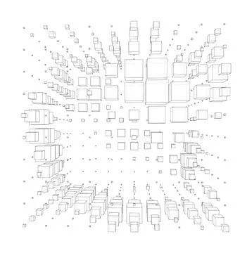Vector abstract boxes background 스톡 일러스트